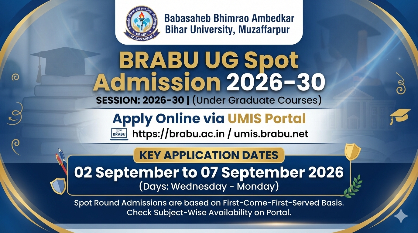 BRABU UG Spot Admission 2026-30: Apply Online Form, Date & UMIS Portal ...